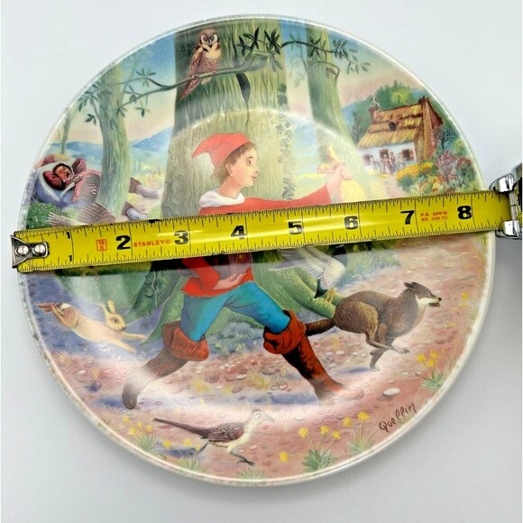 VINTAGE Le Petit Poucet (Tom Thumb) Limoges-Turgot 8" Collector Plate 1984 w/COA - Picture 5 of 5